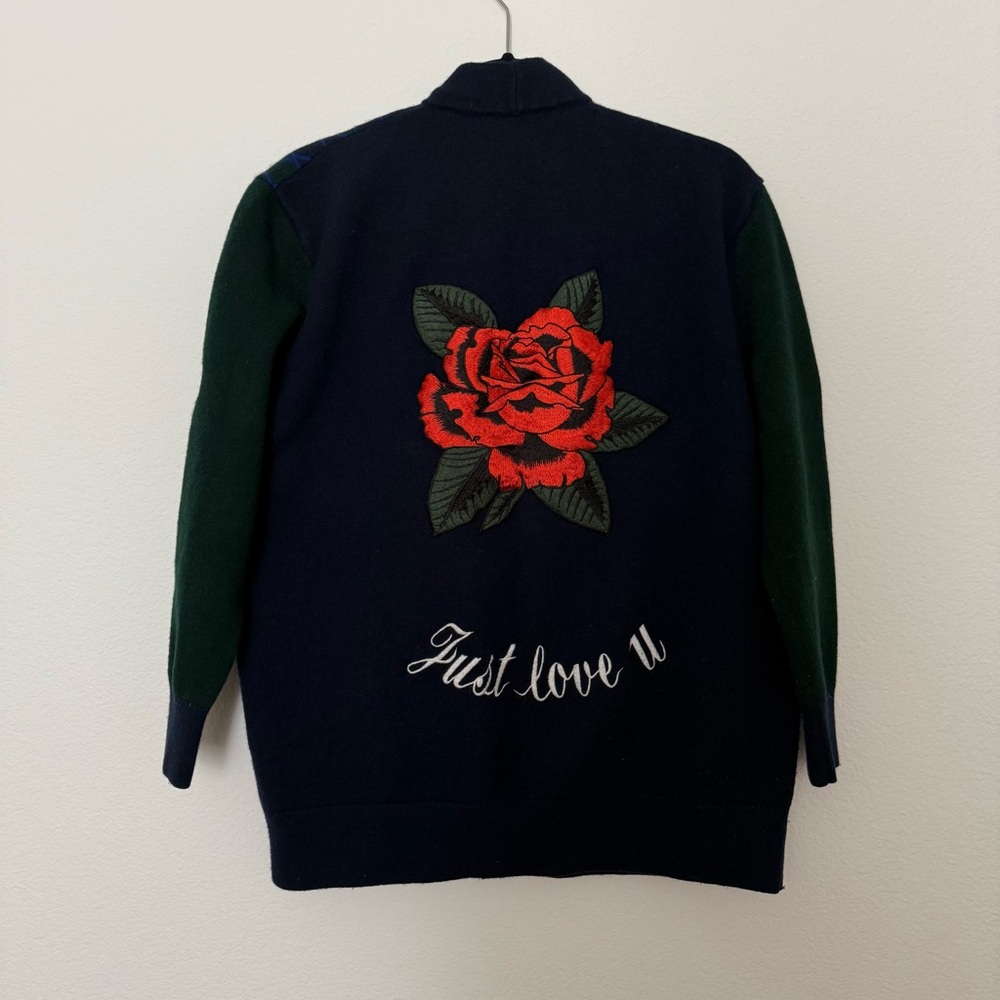 Sandro Rose Embroidered Wool Cardigan - Picture 4 of 7